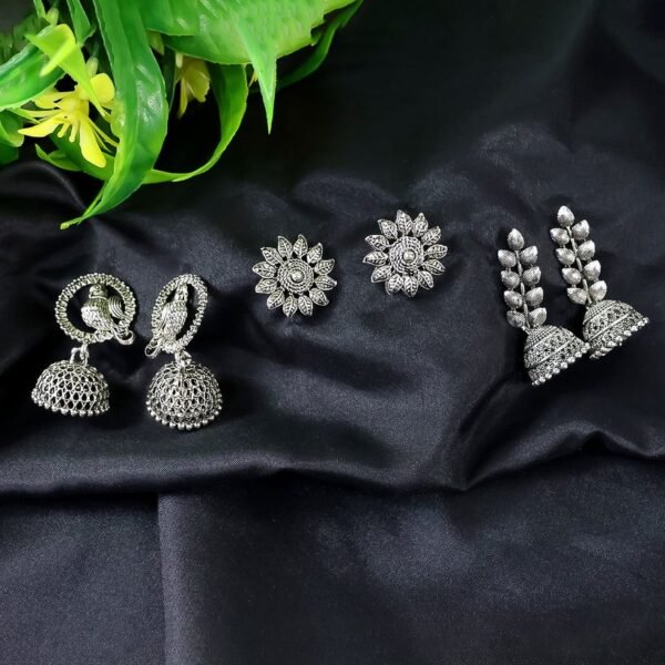 Women's Silver Plated Oxidized Combo